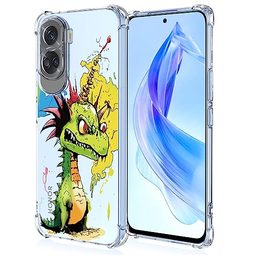 XINYEXIN Transparente Hülle für Xiaomi Mi 11 Lite 4G / 5G / 5G NE, Bunte Coole Kunst Graffiti Serie Süßes Muster, Ultra Dünn Stoßfest TPU Klare Handy Schutzhülle - Dinosaur von XINYEXIN