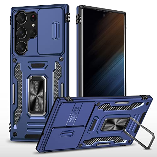 XINYIWEI Hülle für Galaxy S23 Ultra Hülle, Schiebekameraschutz, 360 Grad Ringhalterung, Sturzsichere Handyhülle für Samsung Galaxy S23 Ultra/Galaxy S23 Ultra 5G 6.8" (Blau) von XINYIWEI