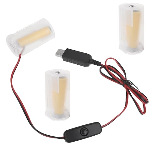 XINgjyxzk 1 Set LR20 D Batterie Eliminatoren Kabel Draht USB 5V2A Netzteil Kabel Zu Ersetzen 3X 1 5 V LR20 D Batterie Für Taschenlampen/Spielzeug von XINgjyxzk