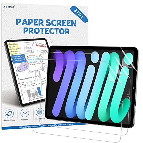 [3 Stück] Paperfeel Schutzfolie für iPad Mini 6 (8,3 Zoll, Modell 2021, 6.Generation) Displayfolie, Matte Papier Folie zum Zeichnen, Schreiben und Notizen Machen wie auf Papier von XIRON