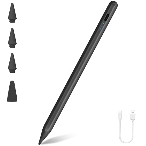 Stift für iPad, Pencil für Apple iPad (2018-2024), Schnelle Aufladung, Neigungserkennung, Palm Rejection, Kompatibel mit iPad 6.-9./10. Gen/Pro 11"/12.9"/M4/Air 3-5/Air 11"&13" M2 & iPad Mini 5-6 von XIRON