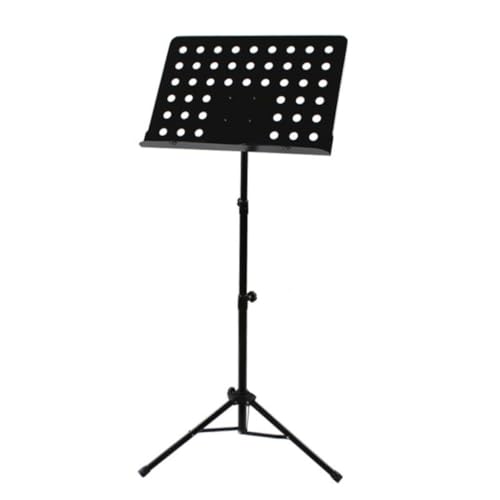 Notenständer Gitarren-Notenständer, Faltbar, For Anheben, Fettgedruckt, Violinen-Notenständer, Gitarren-Notenständer, Erhu Guzheng, Ständer For Klavier Stabiler Notenständer(Black) von XIWEISONG