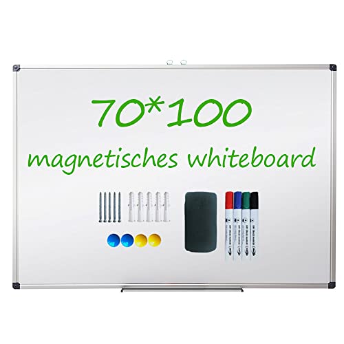XIWODE Whiteboard, Whiteboard magnetisch, Magnettafel whiteboards, Alurahmen, für Büro, Gewerbe und Privat, 102cm x 71cm von XIWODE