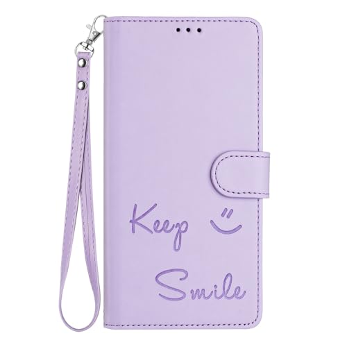 XIYonh Hülle Kompatibel mit Oppo Find X6 Pro Handyhülle mit Kartenfach Geld Slot Ständer Brieftasche PU Ledertasche TPU innen Schale Flip Schutzhülle für Oppo Find X6 Pro, Helllila von XIYonh