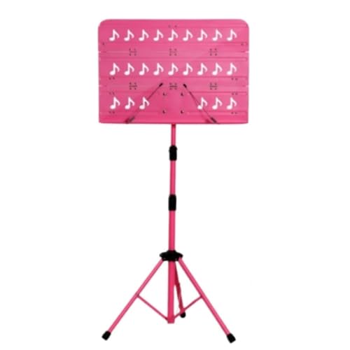 Notenständer Klappbarer Notenständer, Notenständer For Violine, Gitarre, Notenständer For Schüler, Verstellbarer Ständer, Orchester-Hebeständer Notenpult(Pink) von XJGQQ