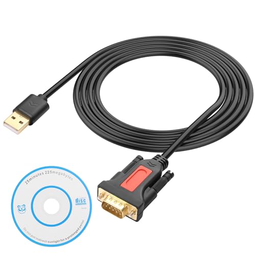 XMSJSIY USB zu RS232 DB9 Serial Adapter Kabel Konverter Kabel mit vergoldeter Unterstützung Winows11/10/8.1/8/7 Vista/XP und Mac OS -1.5M/4.29FT (USB Stecker auf DB9 Stecker) von XMSJSIY