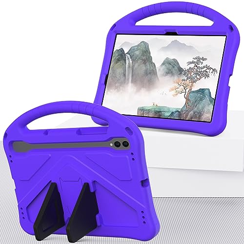 Tablet-Reise Leichte, stoßfeste, kinderfreundliche Hülle, kompatibel mit Samsung Galaxy Tab S9 11 Zoll 2023 Tablet-Schutz(Purple) von XNCVBD