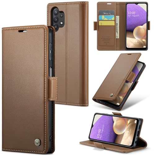 Telefonstil Wallet Case Compatible with Samsung Galaxy A32 5G/M32 5G,with Card Holder & RFID Blocking Leather Wallet Magnetic Clasp,Durable Shockproof Anti-Scratch Cover for Samsung Galaxy A32 5G/M32 von XNCVBD