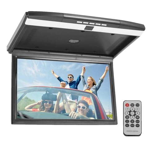 17,3-Zoll-Auto-Player auf dem Dach montiert, Dachkonsole, 24-Bit-True-Color, unterstützt HDMI-U-Typ-Port-Stereo-Lautsprecher (Black) von XNYXLPP