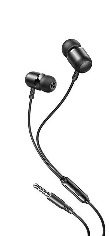 XO Kopfhörer mit 3,5mm Buchse in Schwarz In-Ear-Kopfhörer 1,2m In-Ear-Kopfhörer von XO