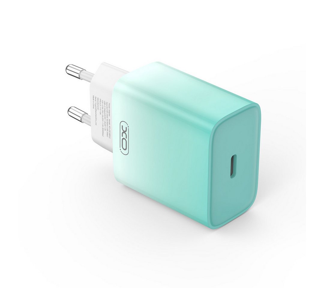 XO Ladegerät XO Wandladegerät CE18 PD 30W 1x USB-C blau-weiß Smartphone-Ladegerät von XO