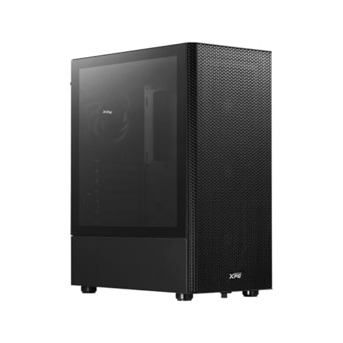 XPG Valor MESH (kompaktes ATX-Mid-Tower-Gehäuse, MESH-Frontpanel-Design, 3mm-gehärtetes Glas-Seitenpanel, vorinstallierte x4 120mm Lüfter) von XPG