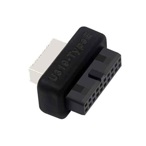 XRIKUI USB-Frontplatten-Adapter, 19-poliger interner Anschluss für PC-Motherboards auf USB 3.1/3.2 Typ-C-Front-Typ-E (19/20-polig) von XRIKUI