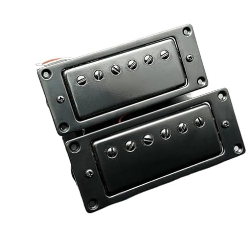 Doppelspulen-Tonabnehmer für E-Gitarre Humbucker 68X29MM 6 Loch E-Gitarre Pickup Coil Splitting Pickup Für LP Gitarre Der Hals Und Die Brücke Sind Universell(Black 2 Pcs) von XSQKUYN