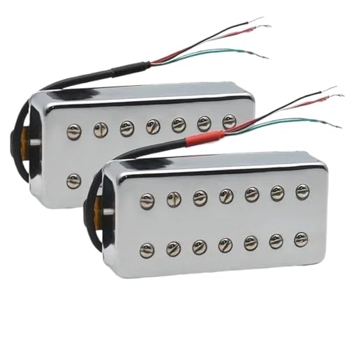 Doppelspulen-Tonabnehmer für E-Gitarre LP E-Gitarre Humbucker Pickup Dual In Line Schlitzschraube Für 7 Saiten Gitarrenteile(F) von XSQKUYN