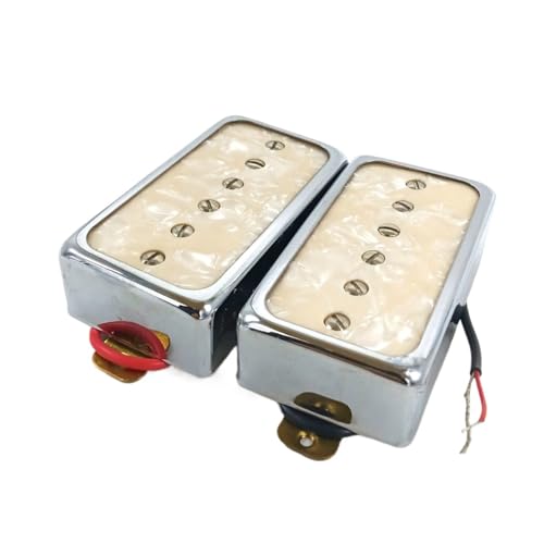 Doppelspulen-Tonabnehmer für E-Gitarre LP Hollow Copper Shell White Pearl Plate Pickup LP E-Gitarre High-End Pickup 50 52 von XSQKUYN