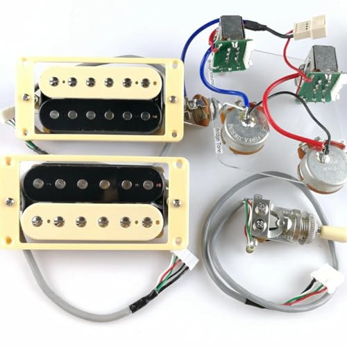 Doppelspulen-Tonabnehmer für E-Gitarre Satz Alnico-E-Gitarren-Humbucker-Tonabnehmer (B&N) Mit Pro-Kabelbaum-Töpfen Und Schaltern Für LP-E-Gitarre(E) von XSQKUYN