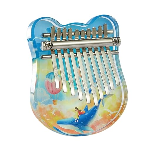 Kalimba Instrument 10 Schlüssel Finger Klavier Mini Kalimba Daumen Klavier Acryl Musical Instrument Tragbare Anfänger(B) von XSQKUYN