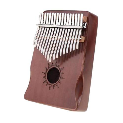 Kalimba Instrument Kalimba 17 Tasten Daumen-Finger-Klavier Glänzende Oberfläche Aus Mahagoni Mit Handschutz Musikinstrument(B) von XSQKUYN