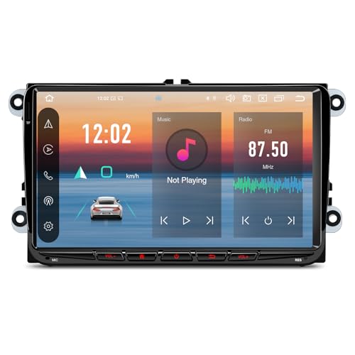 XTRONS 9 Zoll Android 13 Autoradio Car Stereo Multimedia Player Octa Core 4GB 64GB für VW Skoda SEAT Eingebautes 4G LTE Car Play Android Auto DSP GPS Bluetooth 5.0 WiFi Optional DAB OBD TPMS DVR von XTRONS