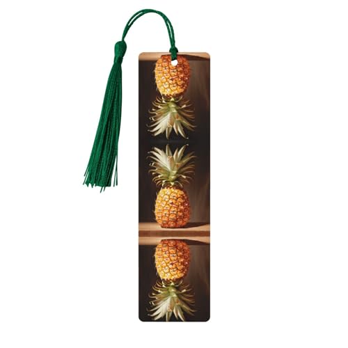 Ananas-Malerei, Druck, exquisite Holz-Lesezeichen, Lesezeichen für Buchliebhaber, Lesezeichen für Buchliebhaber von XTYGETY