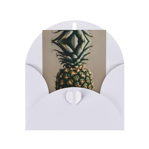 Ananas-Malerei, stilvoll, einzigartig, Perlpapier, Grußkarten, Sortiment mit Umschlägen, Grußkarten, blanko Karten von XTYGETY