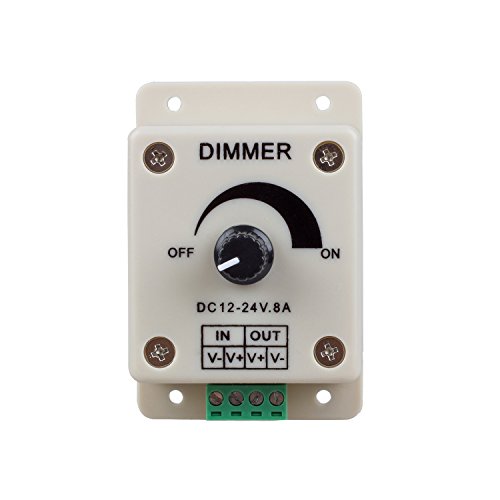 PWM Dimming Controller für LED-Lichter, Ribbon, Strip, 12-24 Volt (12 V - 24 V) 8 Amp, elektrische Schalter Dimmer für Zuhause, Gewerbe, Industrie und Büro von XUJIAN