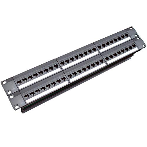 19 1U Schrank Rack 24 Ports CAT6 Patchpanel RJ45 Kabel Adapter Modularer Torbogen Rahmen von XUJIAN