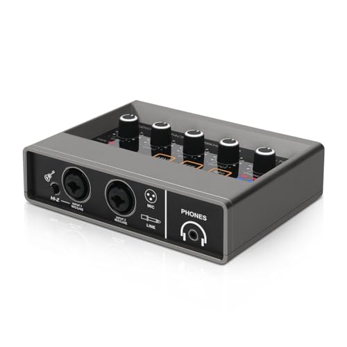 XUJIAN Professioneller Audio-Mixer USB-Audio-Interface Soundkarte DJ-Ausrüstung Aufnahmestudio Elektrischer Gitarrenwandler von XUJIAN