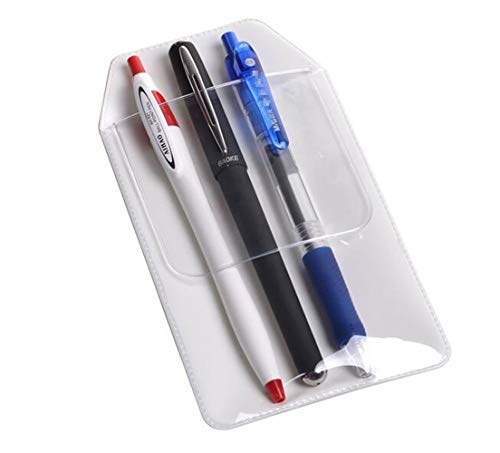 8 Stücke Klar PVC Flache Arzt Krankenschwestern Dedicated Insert auslaufsichere Stift Taschen Praktische Antifouling Tascheneinsatz Typ Federmäppchen Beutel Halter für Taschen von XUMIN