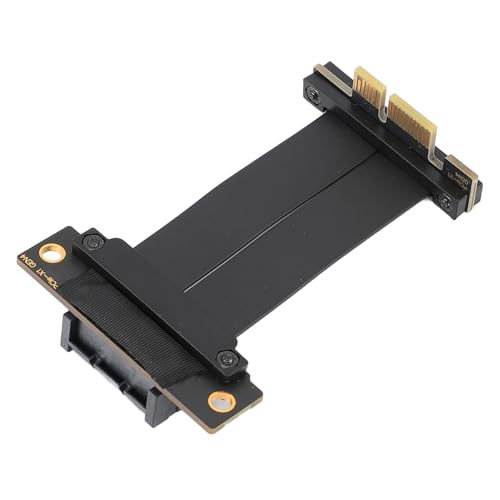 XUMIUZIY PCIE 4.0 Riser Kabel, Dual 90 Grad Rechtwinkliges GPU Riser Kabel, 36Pin PCIE Verlängerungskabel mit Voller Funktion für WiFi Karten, M.2 PCIe Karten, Firewire Karten, von XUMIUZIY