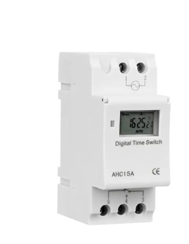 LCD Digital Timer AHC15A Programmierbarer ZEITrelais-Timer-Schalter-Controller 12V 24V 48V AC 110V 220V Elektronischer Wochenzähler(12V) von XWMSCLAK