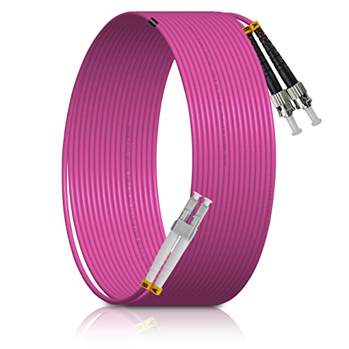 XWYWX 30M LC/UPC auf ST/UPC MM OM4 DX LSZH 3.0mm LWL Kabel Patchkabel, LC zu ST Multimode 50/125μm Duplex LC-ST Glasfaser Lichtwellenleiter Patchkabel Patch Cord-XLUTU421-30 von XWYWX