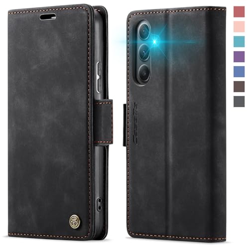 XYGLOW Handyhülle für Samsung Galaxy A34 5G Hülle Klappbar Premium PU Lederhülle Klapphülle【RFID Schutz】 Kartenfach Standfunktion Schutzhülle für Samsung A34 5G Flip Case Wallet Tasche Cover, Schwarz von XYGLOW