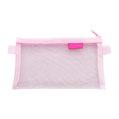 Zip Beutel Transparentes Federmäppchen aus Mesh, Aufbewahrung for Schüler, einfache Federtasche, große Kapazität, Beutel, Schreibwaren-Organizer, Federmäppchenhalter Plastiktasche Mit ReißVerschluss(P von XYLRSMH