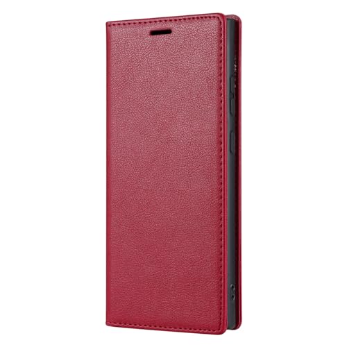 XYLTRADE-Hülle Für Samsung Galaxy S24ultra/S24plus/S24, Flip PU Leder Brieftasche Schutzhülle Kartenfach Standfunktion Handytasche Stoßfest(Red Rot,S24plus) von XYLTRADE