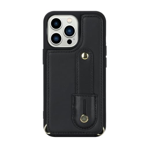 XYLTRADE-Hülle Für iPhone 15/15 Pro/15 Plus/15 Pro Max PU Leder Mobiltelefon Tasche Anti-fingerabdruck Case Geldbörse Kartenfach Hülle Magnetverschluss Handytasche (Schwarz,15 Plus) von XYLTRADE