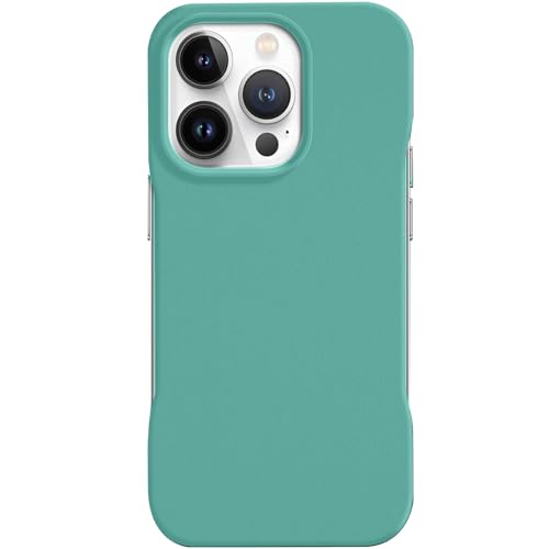 XYLTRADE-Hülle für iPhone 12/12 Pro/12 Pro Max, Luxuriöse Rahmenlose Lederhülle [vollständiger Kameraobjektivschutz] [kompatibel mit MagSafe](Cyan,12) von XYLTRADE