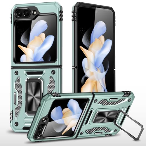 XYWCAI Hülle für Samsung Galaxy Z Flip 6 Hülle 360°Magnetisch Ring Ständer Protective Case， Anti-RutschStoßfest Schutzhülle ，für Samsung Z Flip 6 5G Handyhülle。（Grün） von XYWCAI