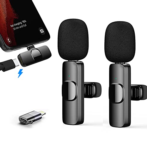 XYvee Mikrofon, Lavalier für iPhone/Android, Mini Wireless Microphone Plug & Play, Ansteckmikrofon YouTube/Facebook-Live-Stream, TikTok Vlog (Keine App und Bluetooth erforderlich), Schwarz, (Y-T784) von XYvee