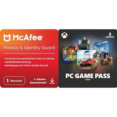 McAfee Privacy & Identity |12 Monate | & Xbox Game Pass for PC |3 Monate Mitgliedschaft| von Xbox