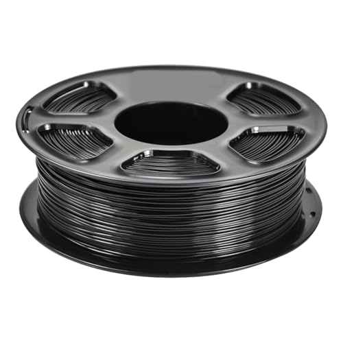 Xbsduih 3D-Drucker-Filament PLA +, 3D-Druck 1,75 mm PLA Plus, Verbesserte, Sauber Gewickelte 1-Kg-Spule für die Meisten 3D-Drucker, Schwarz von Xbsduih