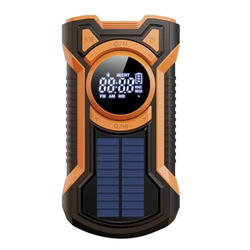 Xbsduih Handkurbel Tragbares AM/FM/Wetterradio Notfallradio mit LED-Taschenlampe Bluetooth 5.0 Lautsprecher-B von Xbsduih