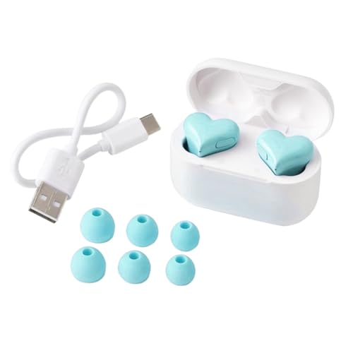 Xbsduih Love Bluetooth-Headset, Wasserdicht, Einfaches Pairing, Kontinuierlich, Tragbar, In-Ear-Ohrhörer mit Geräuschunterdrückung, Headset, Blau, Einfach zu Bedienen von Xbsduih