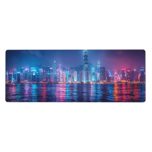 1200x600x3mm XXL Mauspad Nachtansicht sea Gaming Mauspad mit rutschfest Gummibasis, Verlängertes Schreibtischauflage Wasserdicht Großes Mauspad, PC Gaming Zubehör für Home Zimmer Deko, Gifts für Frau von Xeoyenle