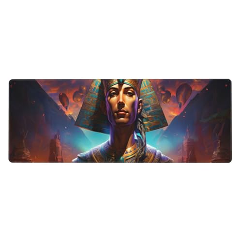 Ägypten Mousepad XXL 1500x800x3mm Groß Gaming Mauspad tribe Mouse Pad mit Genähten Kanten,Wasserdicht Rutschfeste Gummibasis Verbessert Präzision und Geschwindigkei,Einfach Zu Reinigen Office PC Lapto von Xeoyenle