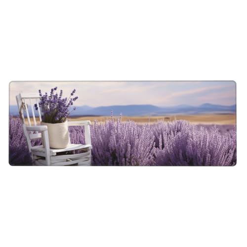 Mauspad XXL 1000x500x3mm Landschaft Gaming Mauspad Lavender, Verlängertes Schreibtischauflage Großes Mauspad Spezielle Oberfläche Wasserdicht und rutschfest Gummibasis Gaming Zubehör Home Zimmer Deko von Xeoyenle