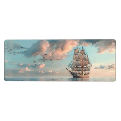 Meer Mousepad XXL 1500x800x3mm Groß Gaming Mauspad note Mouse Pad mit Genähten Kanten,Wasserdicht Rutschfeste Gummibasis Verbessert Präzision und Geschwindigkei,Einfach Zu Reinigen,für Office PC Lapto von Xeoyenle