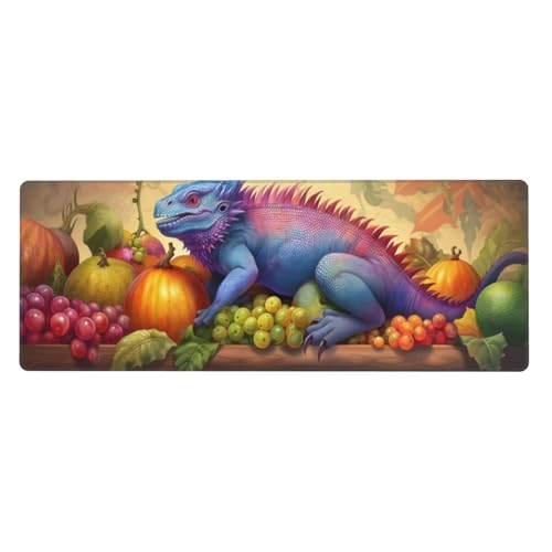 Obst Mousepad 900x400x3mm Mauspad XXL Animal mit Genähten Kanten,Wasserdicht rutschfeste Gummibasis Verbessert Präzision und Geschwindigkei,Lange Tastatur Mausmatte Gaming Mousepad Office PC Laptop von Xeoyenle