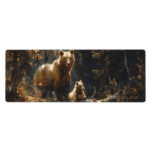 Tragen Mousepad XXL 800x400x3mm Groß Gaming Mauspad Animal Mouse Pad mit Genähten Kanten,Wasserdicht rutschfeste Gummibasis Verbessert Präzision und Geschwindigkei,Einfach Zu Reinigen Office PC Lapto von Xeoyenle